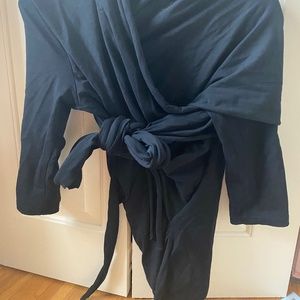 Black Cotton Skin to Skin Top